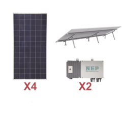 EPCOM Kit Solar para Interconexión de 1.1 kW de Potencia, 110 Vca con Micro Inversores y Paneles Policristalinos. MOD: KIT2BDM600LV127