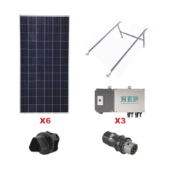 EPCOM Kit Solar para Interconexión de 1.65 KW de Potencia, 110 Vca con Micro Inversores y Paneles Policristalinos. MOD: KIT3BDM600LV127