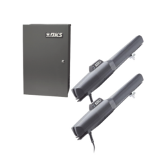 DKS DOORKING Kit de Operadores Abatibles 6006 de Doorking / Para Puertas de Hasta 5.5 Metros / Soporta Respaldo de Baterias MOD: KIT-6006-DKS