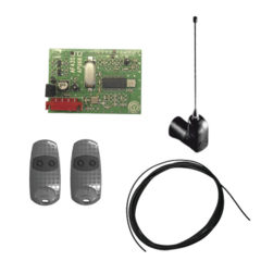 CAME Kit Receptor inalámbrico con antena / Hasta 45M en linea de vista / INCLUYE dos controles y 3 metros de cable RG58 para la antena MOD: KIT-CME-WL