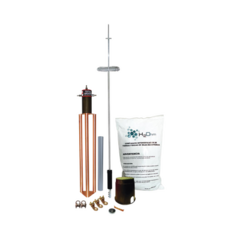 TOTAL GROUND Kit de Pararrayo para Torre o Poste tipo Dipolo Corona con Electrodo y Accesorios de instalación. MOD: KIT-DIPOLO-T