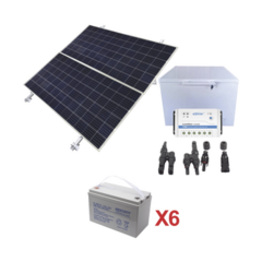 EPCOM POWERLINE Kit de energía solar para congelador de 250 L de aplicaciones aisladas de la red eléctrica MOD: KIT-FZ-250
