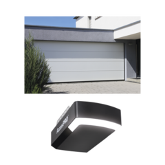 ACCESSPRO KIT COMPLETO Puerta GARAGE108 / Lisa Linea Central / Color blanco / Insulada / Incluye Motor FS1000APP / 1/2HP / Fuerte/Silencioso/Luz LED/Motor DC . KITGAR108