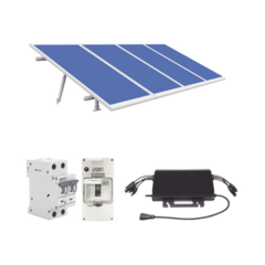HOYMILES Kit Solar para Interconexión de 1.8KW de Potencia Pico 220Vca con Microinversor y 4 Módulos de 450 W (Incluye Montaje y Protecciones). MOD: KIT-HMS-2K450