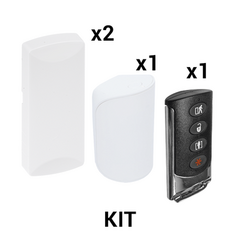 SFIRE KIT Básico Sensores Inalámbricos - Incluye 2 Contactos Magnéticos, 1 PIR y 1 Llavero - Compatibles con Honeywell y PRO4GEN2 MOD: KIT-RF-SFIRE-2