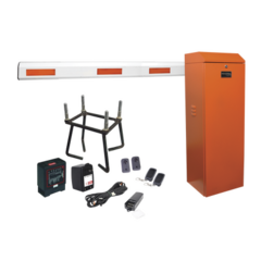 AccessPRO Kit COMPLETO Barrera Izquierda XBF naranja / 3M / Incluye sensor de masa, transformador, lazo, ancla, fotoceldas y 2 controles inalámbricos MOD: KIT-XBF-LN