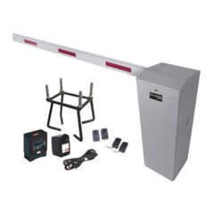 ACCESSPRO Kit COMPLETO Barrera Izquierda XB / Brazo telescópico 3.6 ~ 5.5 M / Incluye Sensor de masa, Transformador, Lazo, Ancla, Fotoceldas y 2 Controles Inalámbricos MOD: KIT-XBS-L