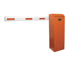 ACCESSPRO Kit de Barrera Vehicular Izquierda Color Naranja y Brazo Ajustable de 3.6 a 5.5 m MOD: KIT-XBS-LNB