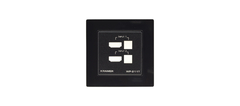 KRAMER WP-211T EU PANEL SET Conjunto de marco y placa frontal para wall plate. Color negro.