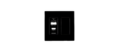 KRAMER WP-789R US PANEL SET Conjunto de marco y placa frontal de color negro para wall plate WP–789R