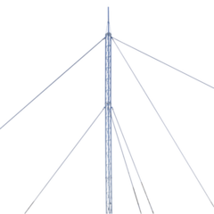 SYSCOM TOWERS Kit de Torre Arriostrada de Techo de 24 m con Tramo STZ30G Galvanizada por Inmersión en Caliente (No incluye retenida). MOD: KTZ-30G-024P