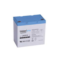 LINKEDPRO BY EPCOM Batería 12 Vcc / 55 Ah / UL / Tecnología AGM-VRLA / Para uso en equipo electrónico, Alarmas de Intrusión / Incendio/ Control de acceso / Video Vigilancia / T2 LK5512