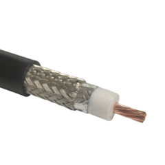 Times Microwave Cable Coaxial 50 Ohm, tipo RG-8 Ultra Flexible, Cobre Trenzado de Núcleo, Cinta de Aluminio y Malla de Cobre Estañado para el Blindaje, Velocidad de Propagación de 83%, Polietileno. MOD: LMR400UF