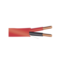 LINKEDPRO Cable de Alarma contra incendios, Bobina de 305 Metros: 2x14 AWG, Color Rojo, Tipo FPLR, (UL) FT4, Ideal para Sistemas de Detección de Incendios y Evacuación. LP214-FIRE