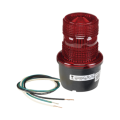 FEDERAL SIGNAL INDUSTRIAL Luz de advertencia LED serie Streamline, 120 Vca, montaje en tubo, rojo MOD: LP3PL120R