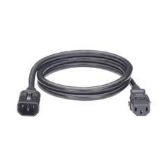 PANDUIT Cable de Alimentación Eléctrica Con Bloqueo de Seguridad, de IEC C14 a IEC C13, 1.2 Metros de Largo, Color Negro, Paquete de 10 Piezas MOD: LPCA12-X