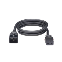 PANDUIT Cable de Alimentación Eléctrica Con Bloqueo de Seguridad, de IEC C20 a IEC C19, 60 cm de Largo, Color Negro, Paquete de 10 Piezas LPCB11-X