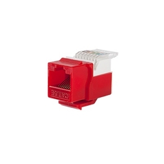 LINKEDPRO BY EPCOM Módulo Jack Keystone Cat5e sin Herramienta (toolless) para faceplate - Color Rojo MOD: LP-KJ-516-RD