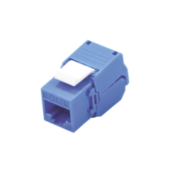 LINKEDPRO BY EPCOM Módulo Jack Keystone Cat5e (toolless), con terminación en ángulo 180 º Color Azul, Compatible con Faceplate y Patchpanel Linkedpro MOD: LP-KJ-516-TTBU