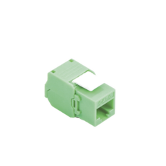 LINKEDPRO BY EPCOM Módulo Jack Keystone Cat5e (toolless), con terminación en ángulo 180 º Color Verde, Compatible con Faceplate y Patchpanel Linkedpro MOD: LP-KJ-516-TTGR