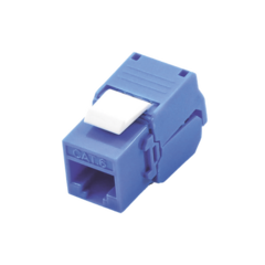 LINKEDPRO BY EPCOM Módulo Jack Keystone Cat6 (toolless), con terminación en ángulo 180 º Color Azul, Compatible con Faceplate y Patchpanel Linkedpro MOD: LP-KJ-610-TTBU