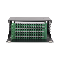 LINKEDPRO BY EPCOM Distribuidor de Fibra Óptica con bandejas deslizables, vacío, 19in, acepta 72 adaptadores "LC Duplex" o "LC Simplex" o 72 "SC" Simplex, 4U MOD: LP-ODF-8072