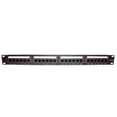 LINKEDPRO BY EPCOM Panel de parcheo de impacto (110) UTP de 24 puertos Cat5e, 19in con barra para organizar cable MOD: LP-PP-507