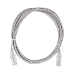 LINKEDPRO BY EPCOM Cable de Parcheo Slim UTP Cat6 - 2 m Gris Diámetro Reducido (28 AWG) MOD: LP-UT6-200-GY28