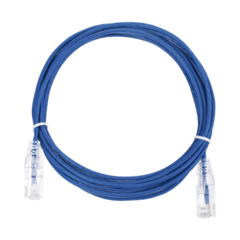 LINKEDPRO BY EPCOM Cable de Parcheo Slim UTP Cat6 - 3 m Azul Diámetro Reducido (28 AWG) MOD: LP-UT6-300-BU28