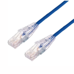 LINKEDPRO BY EPCOM Cable de Parcheo Slim UTP Cat6A - 0.5 m Azul, Diámetro Reducido (28 AWG) MOD: LP-UT6A-05-BU28
