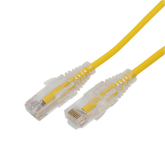 LINKEDPRO BY EPCOM Cable de Parcheo Slim UTP Cat6A - 0.5 m Amarillo, Diámetro Reducido (28 AWG) LP-UT6A-05-YE28