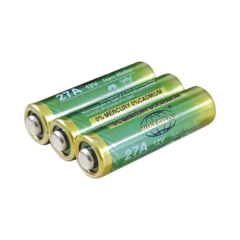 SYSCOM PARTS Bateria Alcalina / No Recargable / Tamaño 27 A / 12 V / Uso en Controles Remotos, Juguetes, Linternas, Timbres y Otros, Venta por Pieza. LR-27A