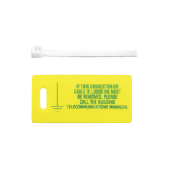 PANDUIT Kit de 10 Etiquetas Impresas para Identificación de Tierra Física, Incluye 10 Cinchos Retardantes a Flama MOD: LTYK