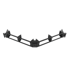 SIEMON FIBER, PANEL, LIGHTVERSE COMBO, RACK MOUNT, 1U, FIXED ACCESS, EMPTY, 4 OPENINGS, BLACK, SHIELDED ANGLED WITHOUT WIRE MANAGER LVPC-1UAS01A