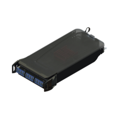 SIEMON Cassette para empalme (Fusión) LightVerse, Hasta 12 fibras, Conectores LC/UPC "Shuttered", para fibra Monomodo, 900um, 1 metro MOD: LVS12-LSUALAB1A