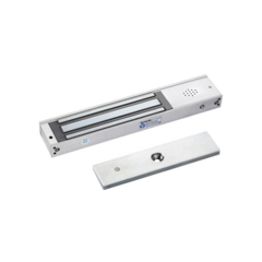 ACCESSPRO Chapa magnética 600Lb con Buzzer de alarma de puerta abierta / LED indicador de estado / Sensor de estado de placa/ Libre de Magnetismo Residual MAG600BZ