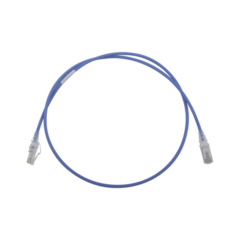 SIEMON Patch Cord MC6 Modular Cat6 UTP, CM/LS0H, 3ft, Color Azul, Diámetro Reducido (28AWG) MOD: MC6-03-0628