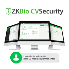 ZKTECO Licencia para ZKBio CVsecurity permite gestionar hasta 50 dispositivos para tiempo y asistencia ZKCV-TA-P50