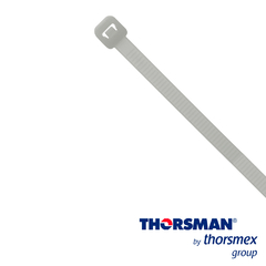 THORSMAN CINCHO NYLON TH-190 THORSMAN 4200-03000 COLOR NATURAL, A 4.8MM - L 190MM, BOLSA/100PZS, DIAMETRO MAXIMO CAPACIDAD DE ATADO 49mm, FABRICADO EN POLIAMIDA (Nylon 66), GRADO DE FLAMABILIDAD UL 94 V-2, TENSIÓN 22 (KG) IDEAL PARA DUCTOS Y CABLES 4200-03000