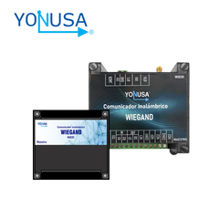 YONUSA KIT COMUNICADOR INALÁMBRICO WIEGAND WIE01 YONUSA CON EMISOR Y RECEPTOR. CON PROTOCOLO DE COMUNICACIÓN PARA UTILIZARSE EN SISTEMAS DE CONTROL DE ACCESO (CONTROL POR TARJETA, ACCESO BIOMÉTRICO Y ACCESO POR TECLADO). COMPATIBLE CON SISTEMAS 8,26 Y 34 BITS DE INFORMACIÓN. FACIL INSTALACIÓN Y HASTA 3KM DE DISTANCIA KIT WIE01