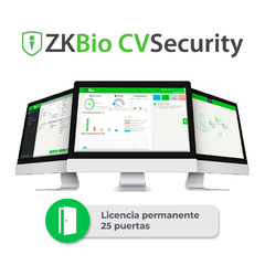 ZKTECO Licencia para ZKBio CVsecurity permite gestionar hasta 25 puertas para control de acceso ZKCV-AC-P25