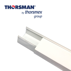 THORSMAN CANALETA 9001-01250 THORSMAN TRL 50, CANALETA DE PVC, BLANCO, CON 2 PLATAFORMAS, 4 CINCHOS, PRECIO POR PIEZA PRESENTACION DE 2.5 MTS_x000D_ 9001-01250