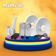 MIMOSA KIT DE 2 RADIOS C5X, DOS ANTENAS DE DISCO N5X25 RANGO DE FRECUENCIA DE 4.9 A 6.4 GHZ, (25 DBI), INCLUYE MONTAJE DE PARED, INYECTOR POE MIMOSA 24V, 30W Y 2 CABLES DE ALIMENTACIÓN C5XN5X25KIT