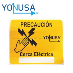 YONUSA ALTO VOLTAJE PARA COLOCAR EN CERCA ELECTRICA LETRERO PRECAUCION