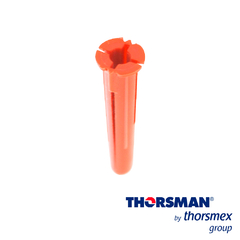 THORSMAN PAQUETE DE 100 PIEZAS DE TAQUETES THORSMAN MEDIDA 1/4 COLOR ROJO PARA FIJAR OBJETOS EN MUROS Y TECHOS DE CONCRETO O SUPERFICIES SOLIDAS 1103-03100