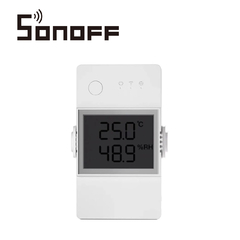 SONOFF INTERRUPTOR INTELIGENTE CON MONITOREO DE TEMPERATURA Y HUMEDAD SONOFF THR320D CON DISPLAY CONEXIÓN WIFI 2.4GHZ SOPORTA HASTA 20A COMPATIBLE CON ASISTENTES VIRTUALES THR320D