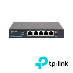 TP-LINK Router Balanceador de Carga Multi-Wan, 1 puerto LAN 10/100 Mbps, 1 puerto WAN 10/100 Mbps, 3 puertos Auto configurables LAN/WAN, Sesiones Concurrentes 10,000 para Pequeña Oficina TL-R470T+