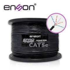 ENSON CABLE UTP CAT5E ENSON EPRO-CAT5E-OUGEL FORRO PVC+PE+GEL 4 PARES CALIBRE 24 AWG 100% COBRE USO EXTERIOR CON GEL BOBINA 1000 PIES 305 METROS EPRO-CAT5E-OUGEL