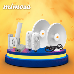 MIMOSA KIT DE 2 RADIOS B5X, DOS ANTENAS DE DISCO N5X20 RANGO DE FRECUENCIA DE 4.9 A 6.4 GHZ, (25 DBI), INCLUYE MONTAJE DE PARED, INYECTOR POE MIMOSA 50V, 60W Y 2 CABLES DE ALIMENTACIÓN B5XN5X20KIT