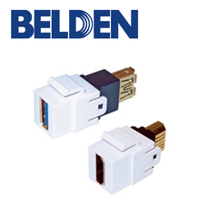 BELDEN CONECTOR MULTIMEDIA KEYCONNECT HDMI 1.4 MODELO CONECCION F/F CHAPADO EN ORO COMPATIBLE CON PLACAS KEYCONNECT AX105345-EW